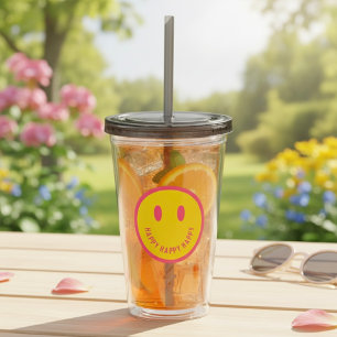 Copo De Acrílico Feliz Tumbler acrílico