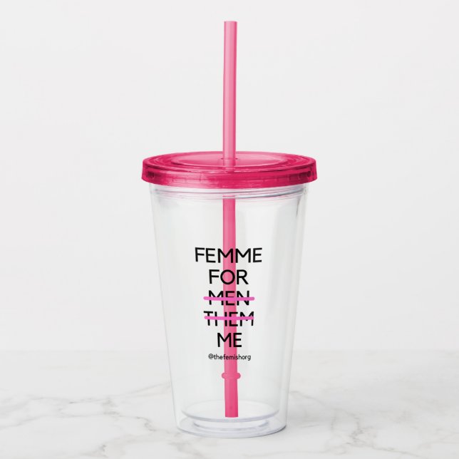 Copo De Acrílico Femme Para Mim Tumbler (Frente)