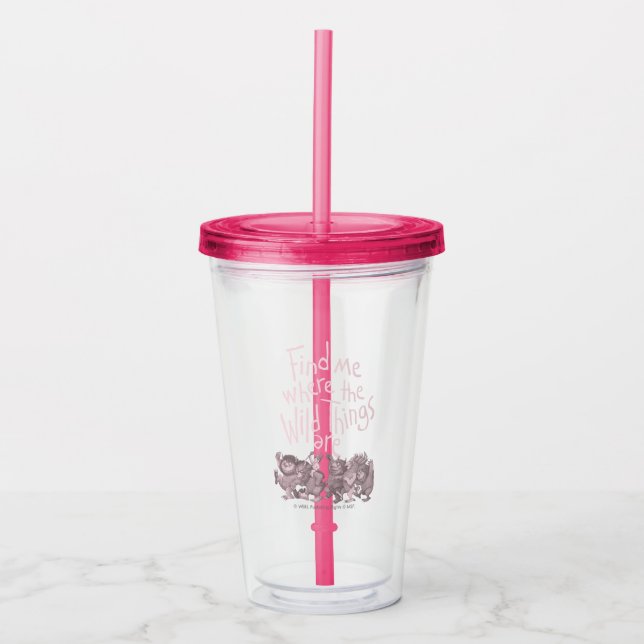 Copo De Acrílico Find Me Where the Wild Things Are (Frente)