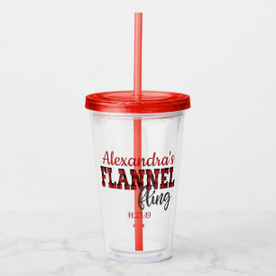Copo De Acrílico Flannel Fling - Red - Acrylic Tumbler
