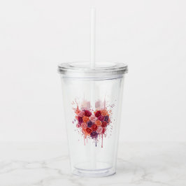 Copo De Acrílico Flores