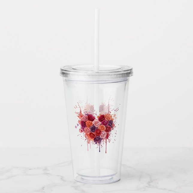Copo De Acrílico Flores (Frente)