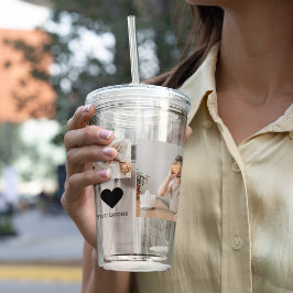 Copo De Acrílico Foto da Colagem de Tendência e nós amamos seu pres