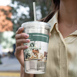 Copo De Acrílico Foto da família moderna | Feliz alegre abençoada |