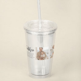 Copo De Acrílico Foto de Colagem Moderna com o Pai Melhor Presente