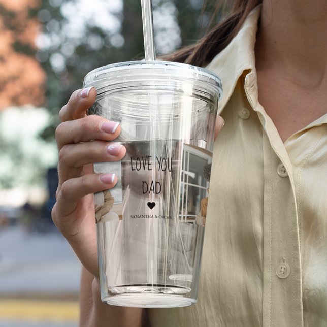 Copo De Acrílico Foto de Colagem Moderna e Ame Seu Pai Presente (Criador carregado)