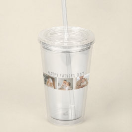 Copo De Acrílico Foto de Colagem Moderna e Dia de os pais Feliz Mel