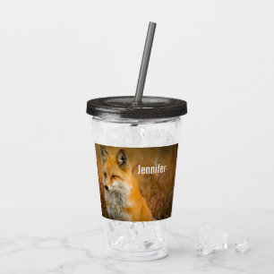 Copo De Acrílico Fotografia natural de Fox Vermelha Cura
