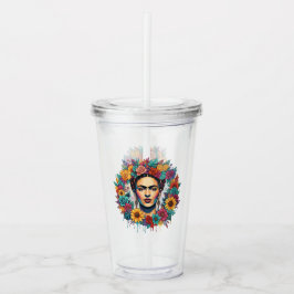 Copo De Acrílico Frida Kahlo