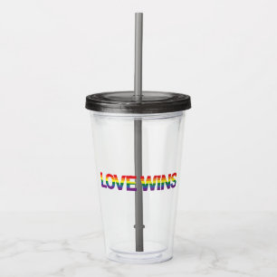 Copo De Acrílico Ganhos de design com amor moderno, simples, colori