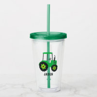 Garotas de Trator Verde Fazenda Personalizada