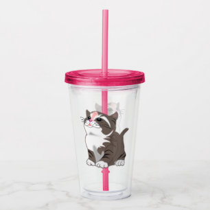 Copo De Acrílico Gatinho pequeno