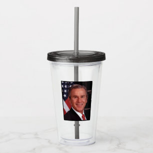 Copo De Acrílico George W Bush Retrato Presidencial