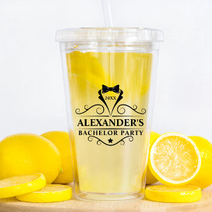 Copo De Acrílico Gravação Preta do Partido da Bachelor - Escolher