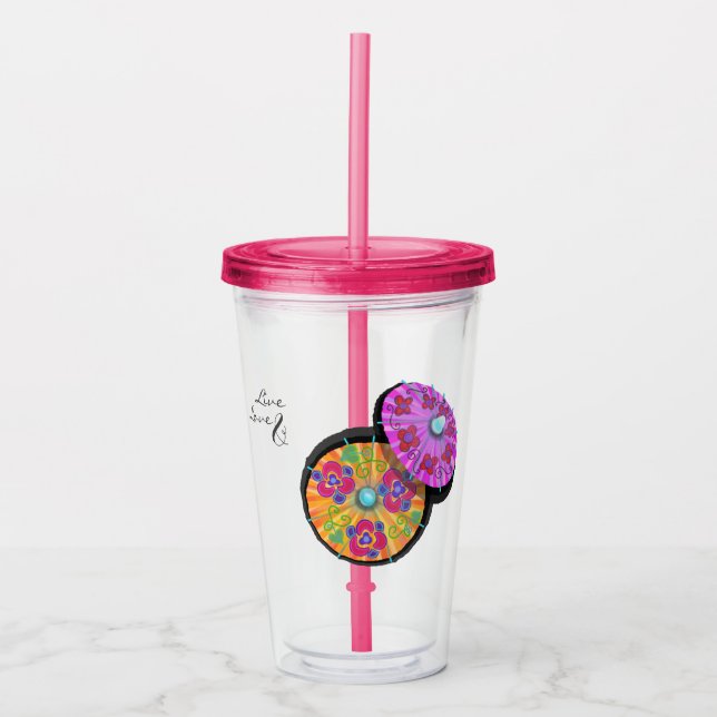 Copo De Acrílico Guarda-chuva do Cocktail do Partido Personalizado (Frente)