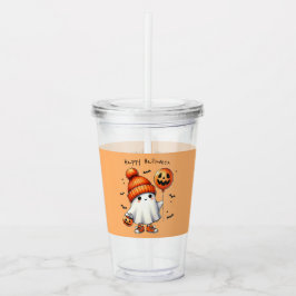 Copo De Acrílico Halloween Ghost Acrylic Tumbler