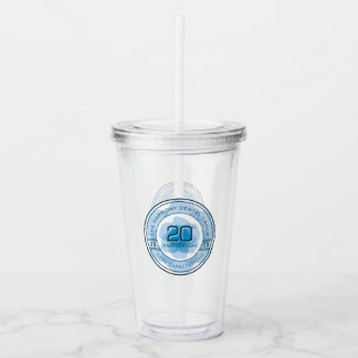 Copo De Acrílico Harmony Dental 20th Anniversary Tumbler with Straw