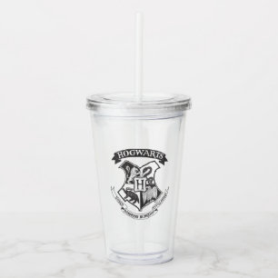 Copo De Acrílico Harry Potter Retro Hogwarts Crest