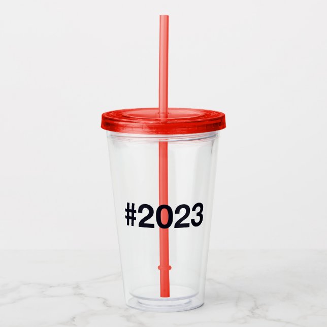Copo De Acrílico Hashtag 2023 (Frente)