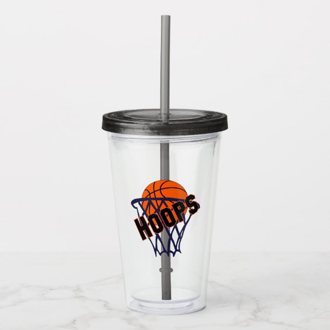 Copo De Acrílico Hoops Basball e Net Acryler Tumbler (Frente)