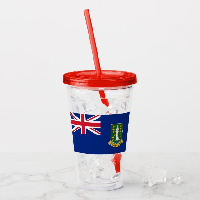 Copo De Acrílico Ilhas Virgens Britânicas (Gelo frontal)