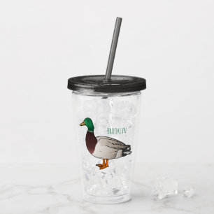 Copo De Acrílico Ilustração de desenho animado de pato-reais