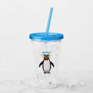 Copo De Acrílico Imagem do desenho animado de pinguim macarrão-bran