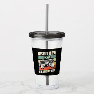 Copo De Acrílico Irmão Do Jovens Jogadores De Aniversário