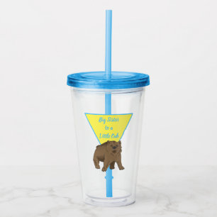 Copo De Acrílico Irmãs Irmã Grande Urso Bebê Grizzly