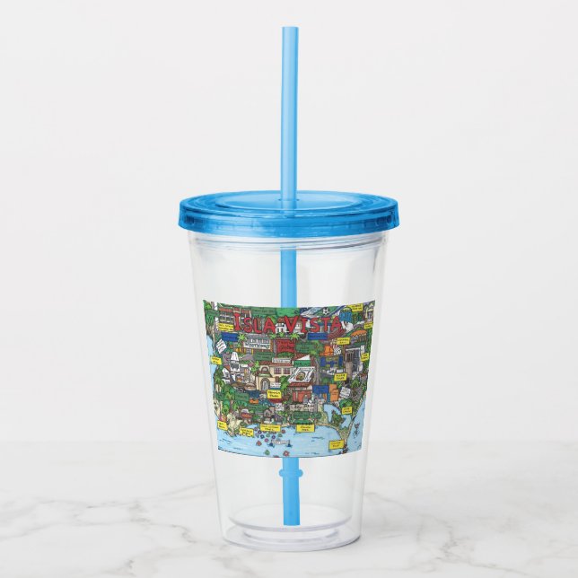 Copo De Acrílico Isla Vista Map Acrylic Tumbler (Frente)