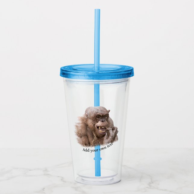 Copo De Acrílico Jambo The Hairless Chimp (mude para seu próprio te (Frente)