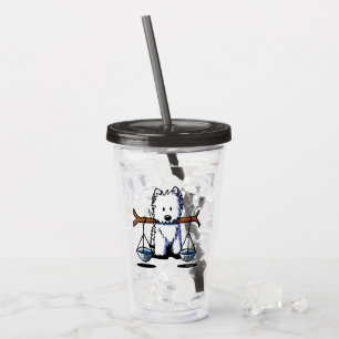 Copo De Acrílico KiniArt Libra Westie - Tumbler acrílico