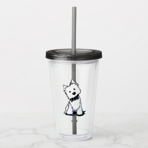 Copo De Acrílico KiniArt Westie Boy Acrylic Tumbler