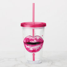 Lábios de amor cor-de-rosa personalizado