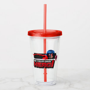 Copo De Acrílico Ladybug & Tikki Seja Seu Próprio Herói!