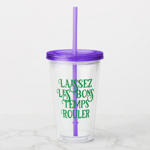 Copo De Acrílico Laissez Les Bons Templer Rouler Viagem Tumbler