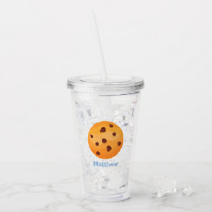 Copo De Acrílico Leite e cookies
