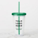 Copo De Acrílico Limpo de Tumbler Personalizado com Palha<br><div class="desc">Crie o seu próprio tumbler verde-escuro legal! Lindo Tumbler personalizado com palha e tampa, sem ordem mínima. Totalmente personalizável em cores, fontes e imagens. Logotipo comercial Impresso Promocional de texto opcional Acrylic Tumbler Os copos e trombos impressos personalizados com palhetas são utensílios de bebida úteis durante o evento e úteis...</div>