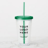 Limpo de Tumbler Personalizado com Palha