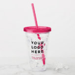 Copo De Acrílico Limpo de Tumbler Personalizado com Palha<br><div class="desc">Lindo Tumbler personalizado com palha e tampa, sem ordem mínima. Totalmente personalizável em cores, fontes e imagens. Logotipo comercial Impresso Promocional de texto opcional Tumbler acrílicoAs taças e os tumblers impressos personalizados com palhetas são úteis para beber durante o evento e são úteis para sempre, lembrando aos seus clientes e...</div>