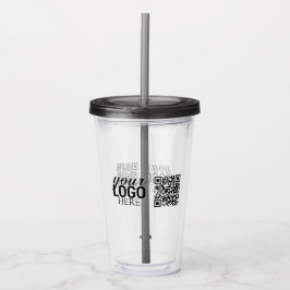 Copo De Acrílico Logotipo comercial da empresa promocional e código