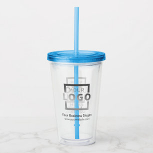 Copo De Acrílico Logotipo comercial personalizado Promocional azul