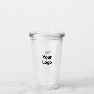 Copo De Acrílico Logotipo personalizado simples e elegante aqui cl 