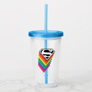 Copo De Acrílico Logotipo Rainbow em camadas superiores