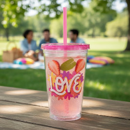 Copo De Acrílico LOVE Acrylic Tumbler