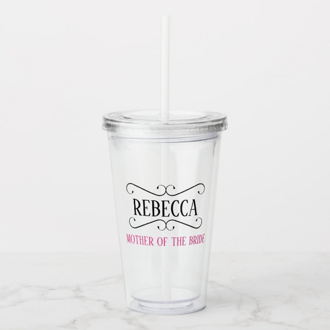 COPO DE ACRÍLICO MAE DA NOIVA CONJUNTO DA NOIVA TUMBLER ACRÍLICO (Frente)