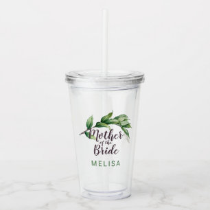 Copo De Acrílico Mãe da Noiva Folhagem Personalizada