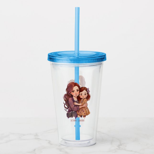 Copo De Acrílico Mãe e Filha Adoráveis (11) (Frente)