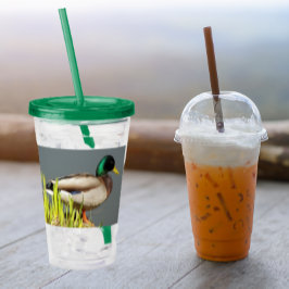 Copo De Acrílico Mallard Duck Wildlife Photo