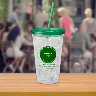 Copo De Acrílico Marca Comercial Round Green em Tumbler de Acrílico